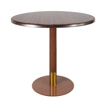 Round Wood-Grain High Pressure Laminate Table Top | Commercial Grade for Restaurant & Cafe