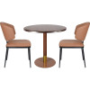 Round Wood-Grain High Pressure Laminate Table Top | Commercial Grade for Restaurant & Cafe