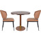 Round Wood-Grain High Pressure Laminate Table Top | Commercial Grade for Restaurant & Cafe