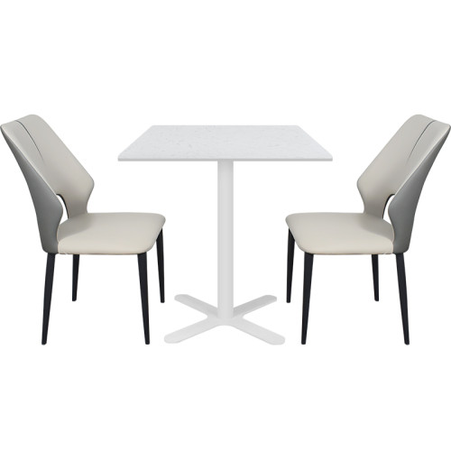 Square White Marble Table Top | Commercial Grade for Restaurant & Cafe