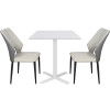 Square White Marble Table Top | Commercial Grade for Restaurant & Cafe