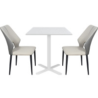 Square White Marble Table Top | Commercial Grade for Restaurant & Cafe