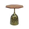 Irregular-Shaped Dining Table | Hammered Antique Brass Metal Base for Commercial Hospitality