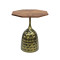 Irregular-Shaped Dining Table | Hammered Antique Brass Metal Base for Commercial Hospitality