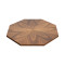 Irregular-Shaped Dining Table | Hammered Antique Brass Metal Base for Commercial Hospitality