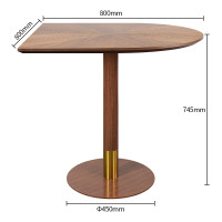 Semicircular Wood Veneer Dining Table | commercial restaurant dining table manufacturer