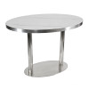 Oval Sintered Stone Dining Table | Stainless Steel Frame & Base for Commercial Restaurant & Cafe