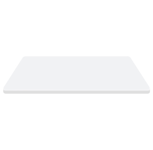 White Resin Table Top | Rectangular Commercial Grade Surface for Restaurant & Cafe