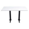 White Resin Table Top | Rectangular Commercial Grade Surface for Restaurant & Cafe