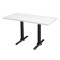 White Resin Table Top | Rectangular Commercial Grade Surface for Restaurant & Cafe