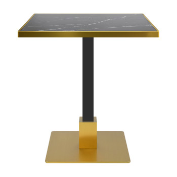Stainless steel porcelain dining table | Commercial square restaurant table for Restaurant & Cafe