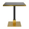 Square Black Marble-Effect Dining Table | Gold Metal Frame & Base for Commercial Hospitality