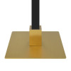 Square Black Marble-Effect Dining Table | Gold Metal Frame & Base for Commercial Hospitality