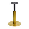 Round White Marble-Effect Dining Table | Gold Metal Frame & Base for Commercial Hospitality