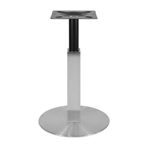Round Brushed Stainless Steel Dining Table | All-Metal Construction for Commercial Cafe & Restaurant