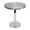 Round Brushed Stainless Steel Dining Table | All-Metal Construction for Commercial Cafe & Restaurant