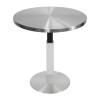 Round Brushed Stainless Steel Dining Table | All-Metal Construction for Commercial Cafe & Restaurant