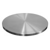 Round Brushed Stainless Steel Dining Table | All-Metal Construction for Commercial Cafe & Restaurant