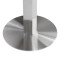 Round Brushed Stainless Steel Dining Table | All-Metal Construction for Commercial Cafe & Restaurant