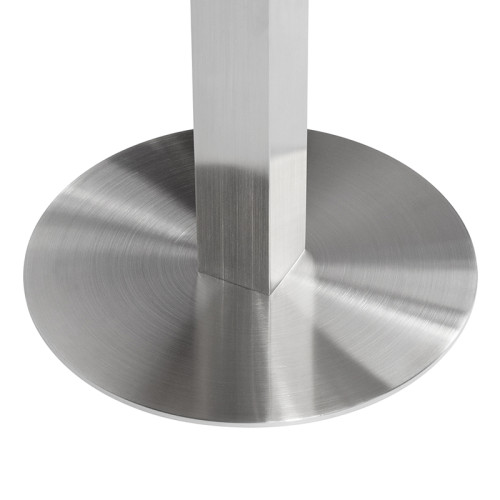 Round Brushed Stainless Steel Dining Table | All-Metal Construction for Commercial Cafe & Restaurant