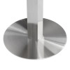 Round Brushed Stainless Steel Dining Table | All-Metal Construction for Commercial Cafe & Restaurant