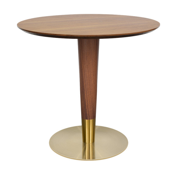 Stainless Steel Round Table Base -Brushed Rose Gold Pedestal for Dining & Cafe