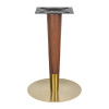 Stainless Steel Round Table Base -Brushed Rose Gold Pedestal for Dining & Cafe