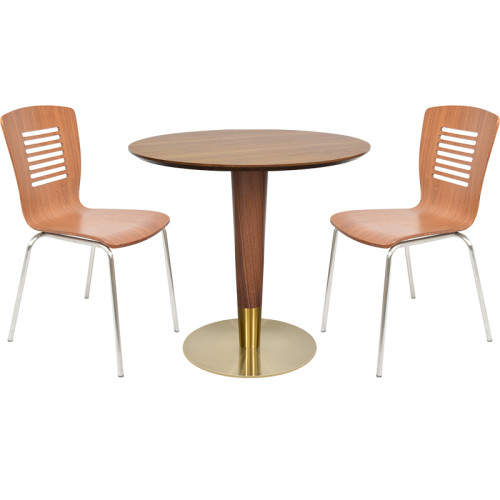 Stainless Steel Round Table Base -Brushed Rose Gold  Pedestal for Dining & Cafe