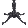 Square Black Marble-Effect Porcelain Table Top | Vintage Cast Iron 4-Leg Base for Commercial Cafe