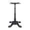 Square Wood-Grain Sintered Stone Table | Ornate Cast Iron 4-Leg Base for Vintage Commercial Cafe