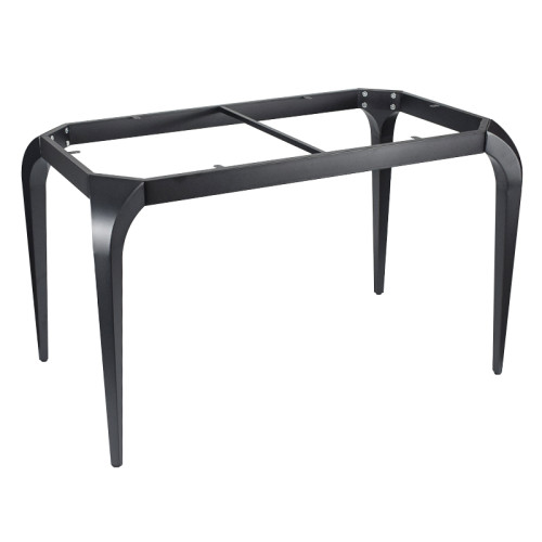 Detachable Black Metal Table Frame | Modern 4-Leg Rectangular Table Base for Commercial Restaurant