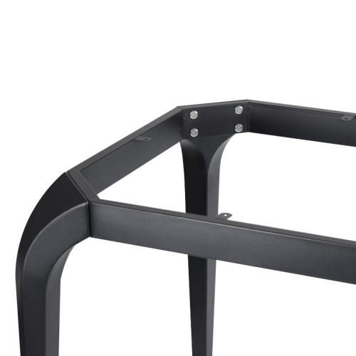 Detachable Black Metal Table Frame | Modern 4-Leg Rectangular Table Base for Commercial Restaurant