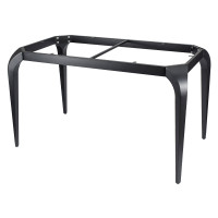 Rectangular Dining Table with Metal Base | Commercial Restaurant Furniture Manufacturer