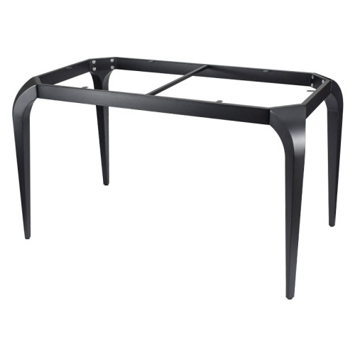 Detachable Black Metal Table Frame | Modern 4-Leg Rectangular Table Base for Commercial Restaurant