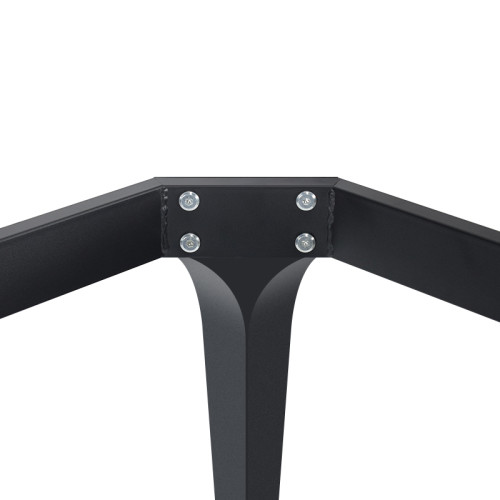 Detachable Black Metal Table Frame | Modern 4-Leg Rectangular Table Base for Commercial Restaurant