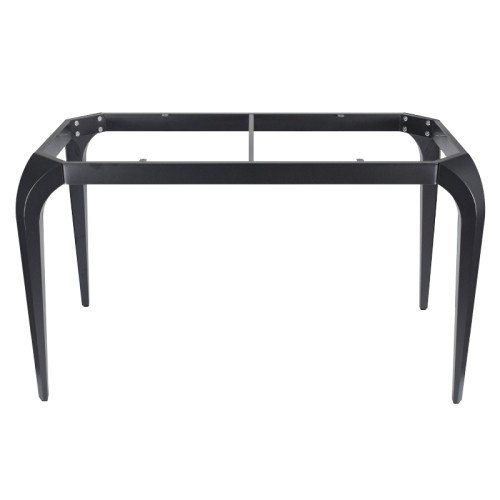 Detachable Black Metal Table Frame | Modern 4-Leg Rectangular Table Base for Commercial Restaurant