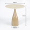 Round Dining Table with Iron Base | Wood Grain Sintered Stone Top for Restaurants