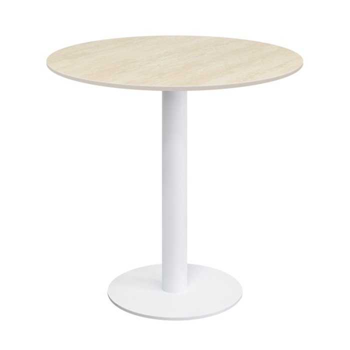Heavy duty commercial round table | Iron base dining table with slate top