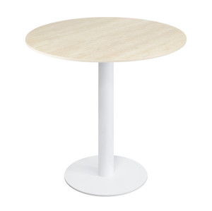 Heavy duty commercial round table | Iron base dining table with slate top