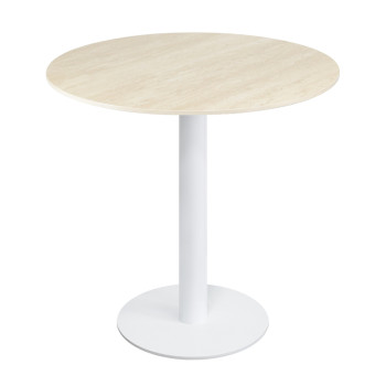 Heavy duty commercial round table | Iron base dining table with slate top