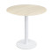 Heavy duty commercial round table | Iron base dining table with slate top