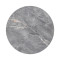 Round Grey Vein Sintered Stone Dining Table  | Stainless Steel Base for Commercial Cafe & Restaurant|AEONTi