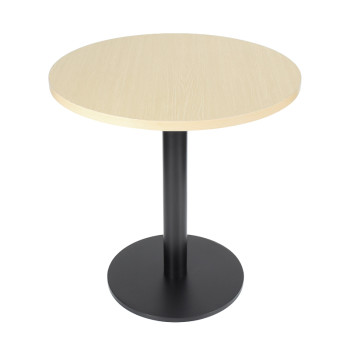 Round  Dining Table  |  Light wood grain melamine tabletop