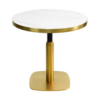 Commercial round Sintered Stone table| Heavy duty iron cafe table|AEONTI