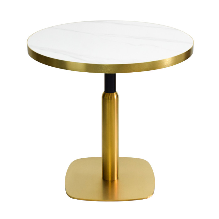 Commercial round Sintered Stone table| Heavy duty iron cafe table|AEONTI