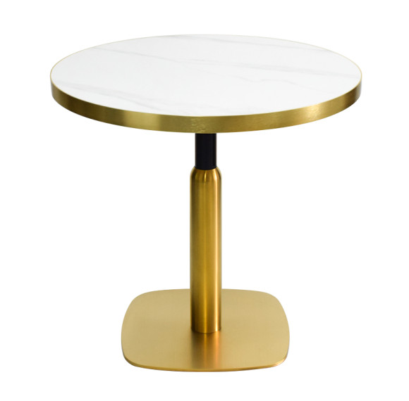 Commercial round Sintered Stone table| Heavy duty iron cafe table|AEONTI