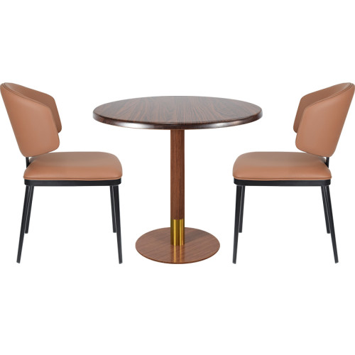 Modern minimalist wooden cafe round table | commercial restaurant dining table manufacturer|AEONTI