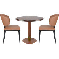Modern minimalist wooden round table | commercial restaurant dining table manufacturer|AEONTI