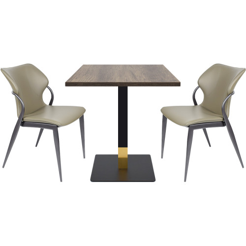 Commercial square restaurant table |wholesale commercial square dining table|wood grain melamine tabletop|AEONTI