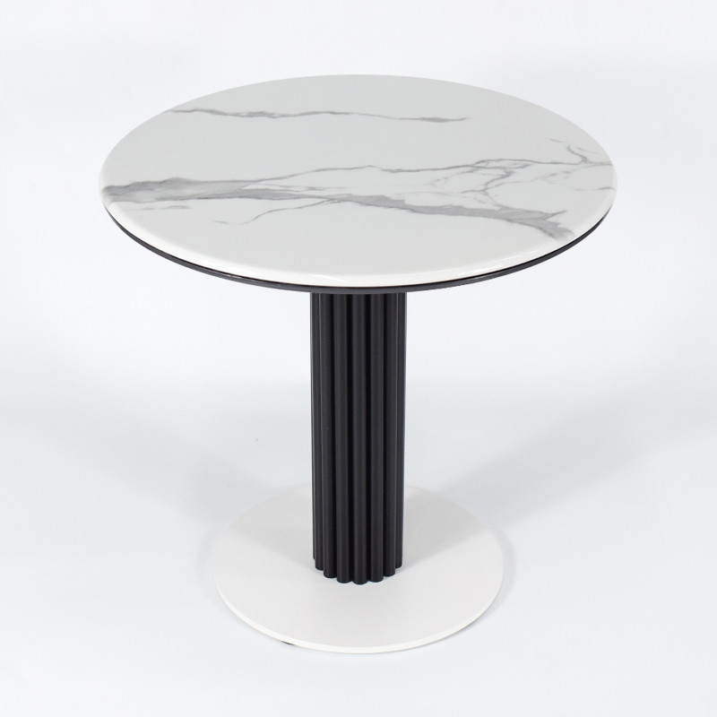 Commercial round Sintered Stone table Display